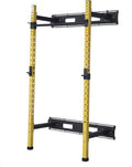 Steel Folding Wall Mounted Power Rack Cage with J Hooks and Pull Up Bar D79121