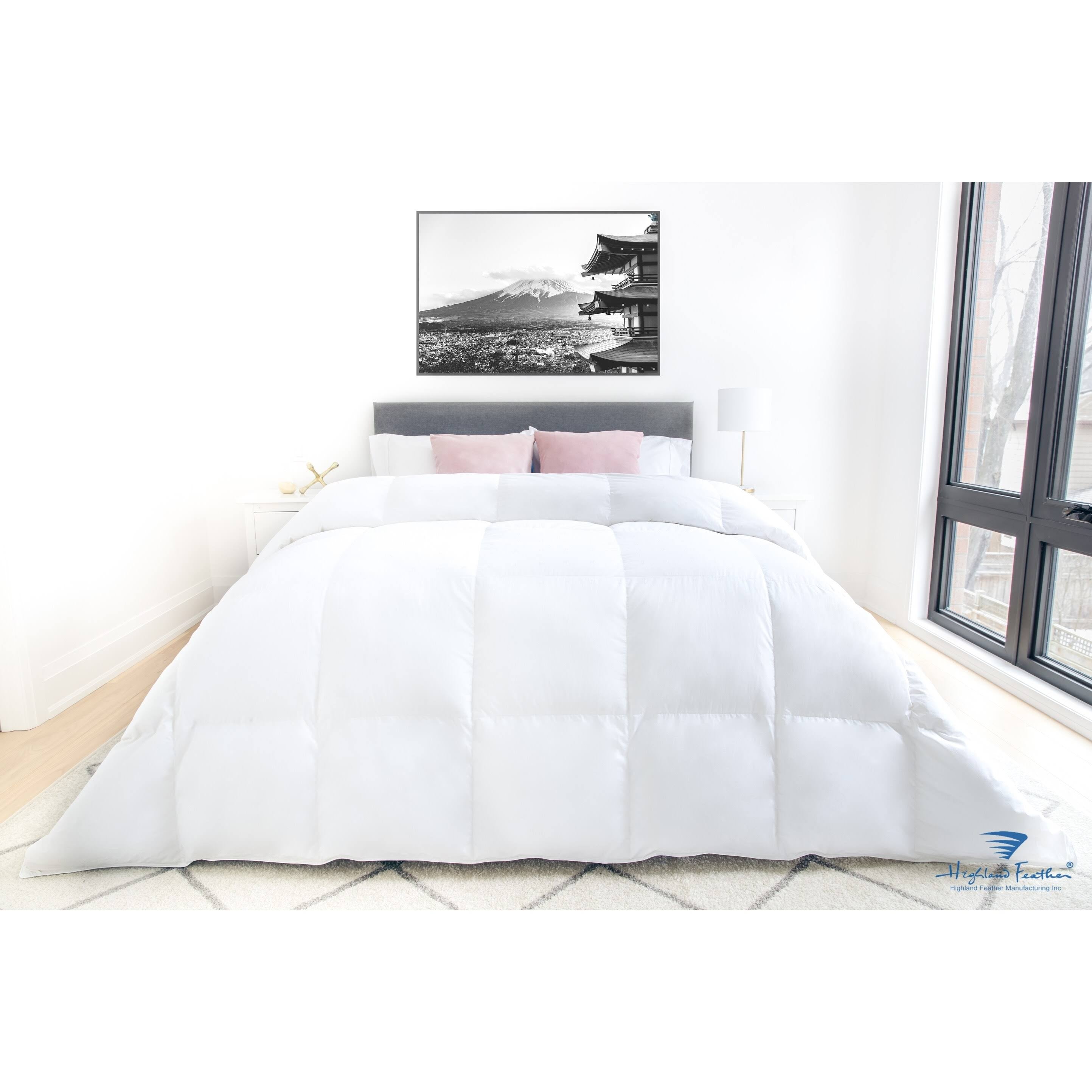 White Down Full Duvet Comforter with Corner Ties M4958