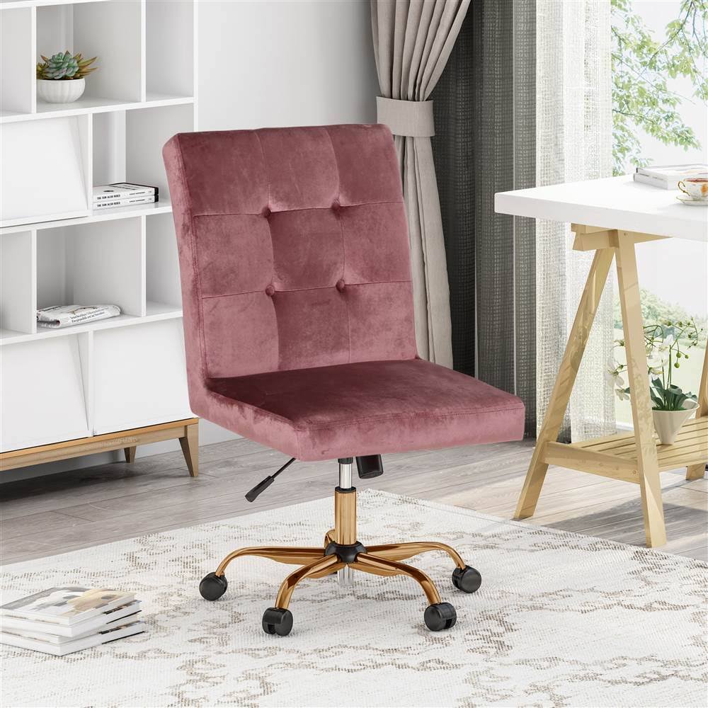 Blush Tufted Swivel Chair A7690