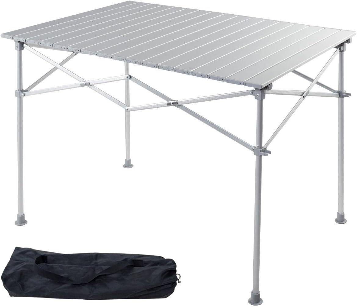 Portable Aluminum Folding Camping Table with Storage Bag E338827