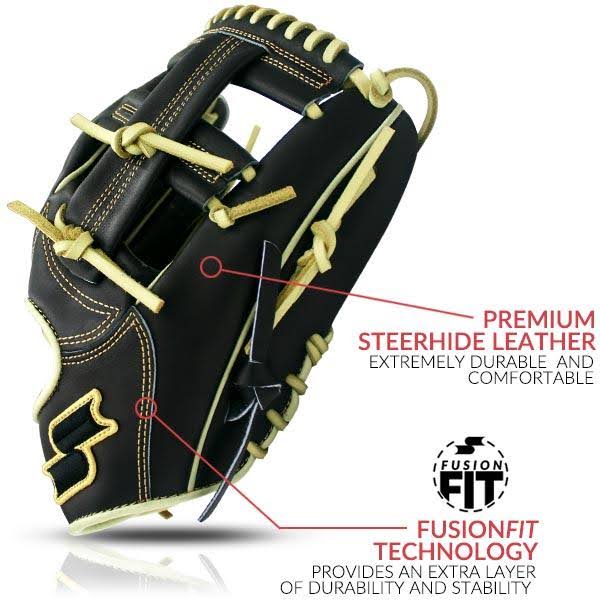 Black Line 12.75x22 Dimple Baseball Glove Z216236