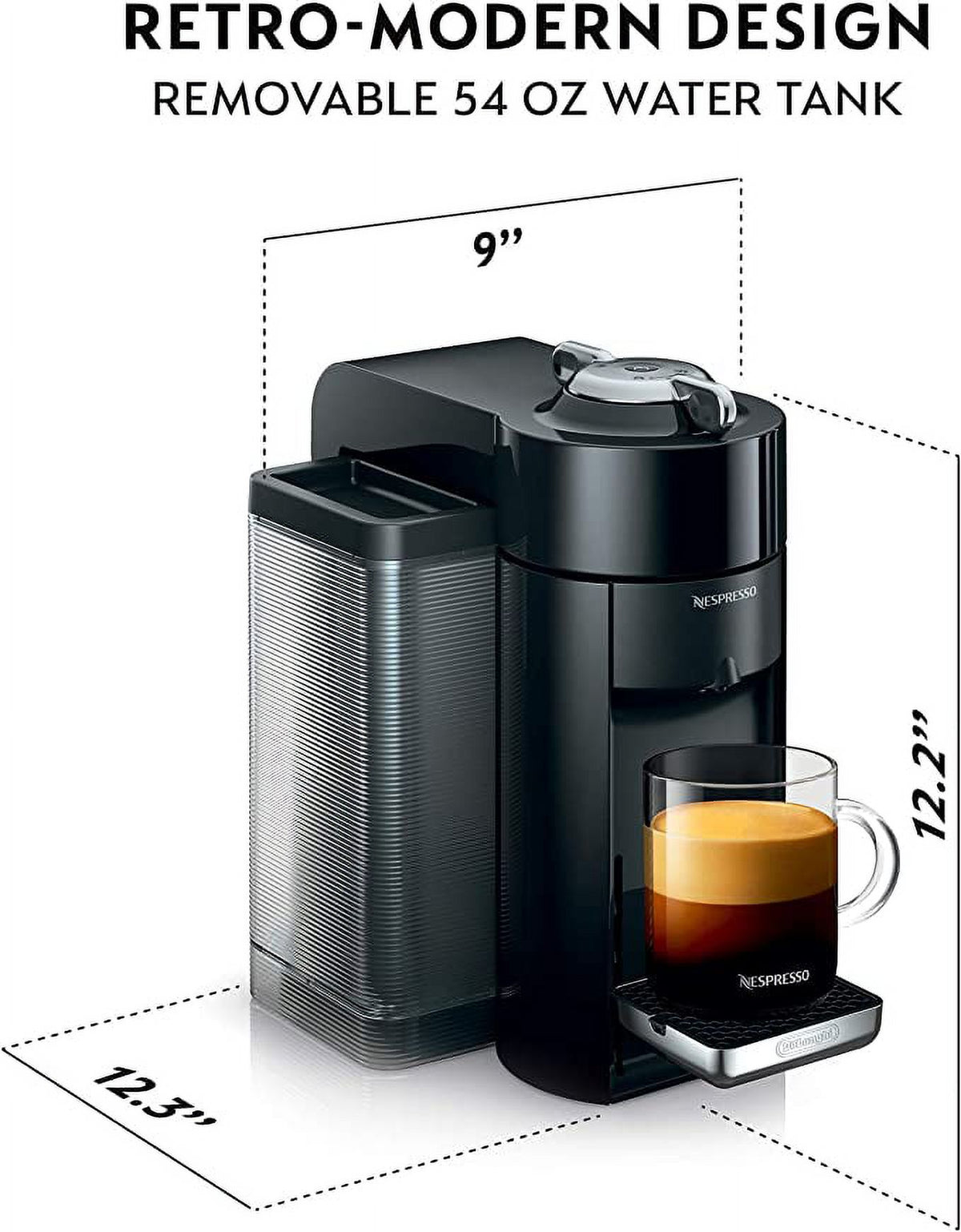 Piano Black Coffee Espresso Machine with Milk Frother S26694