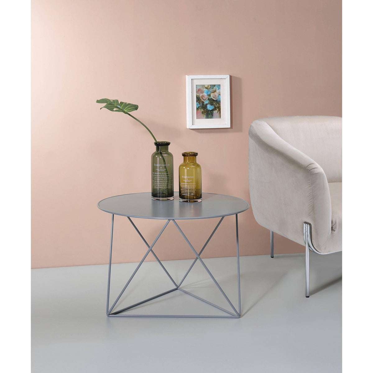 Accent Table, Gray Finish R835