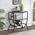 Gold Rounded Bar Cart W425