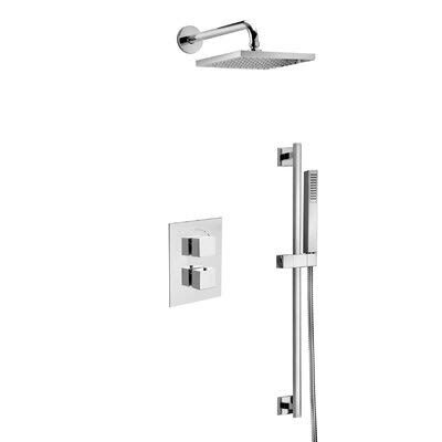Brushed Nickel Thermostatic Shower System with Rough-In Valve G402