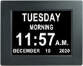 Extra Large Digital Calendar Day Date Clock with 12 Alarm Options L272