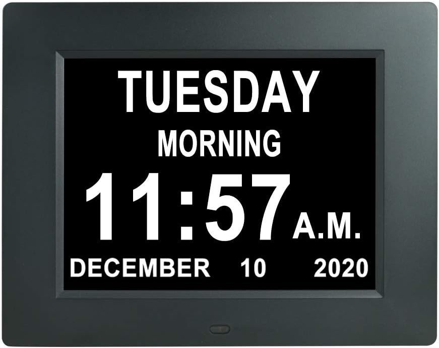 Extra Large Digital Calendar Day Date Clock with 12 Alarm Options L272