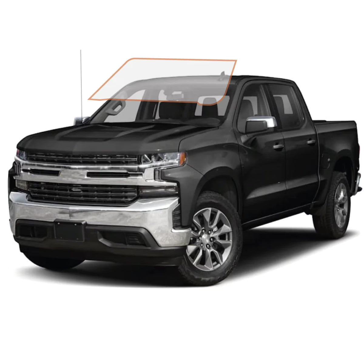 Precut Ceramic Window Tint Film for 2019-2021 Chevrolet Silverado 1500 Crew Cab Front Windshield 75% Y437