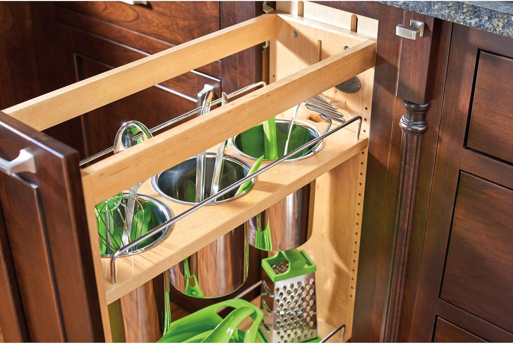 Kitchen Utensil Pull Out Cabinet Organizer with Soft-Close Slides C21219