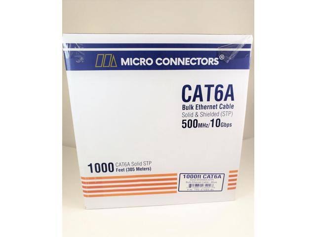 Solid Shielded Cat6a Bulk Ethernet Cable - Blue O346053