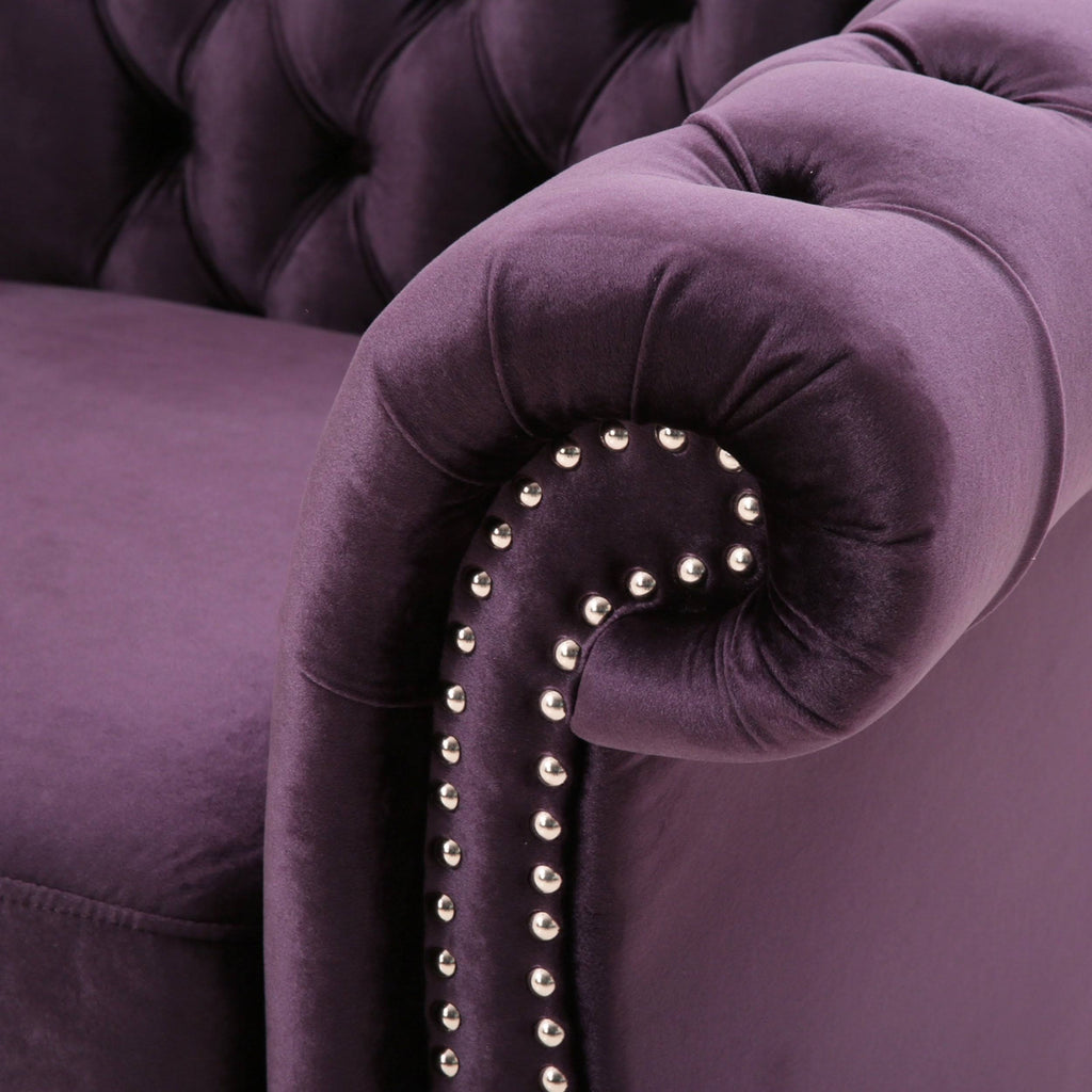 Dark Gray Velvet Club Chair C4521