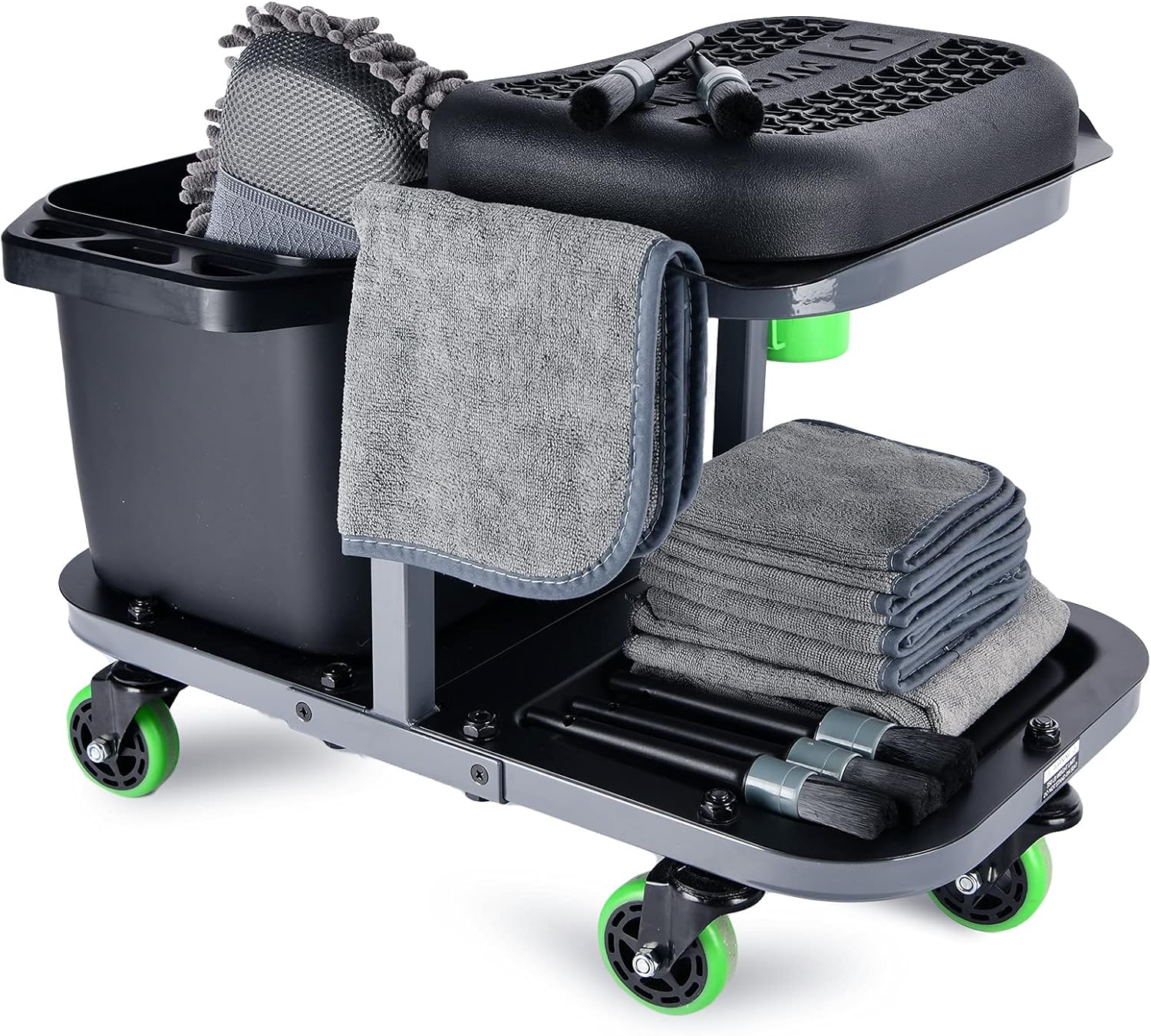 Rolling Car Wash Stool with Car Detailing Kit S4785