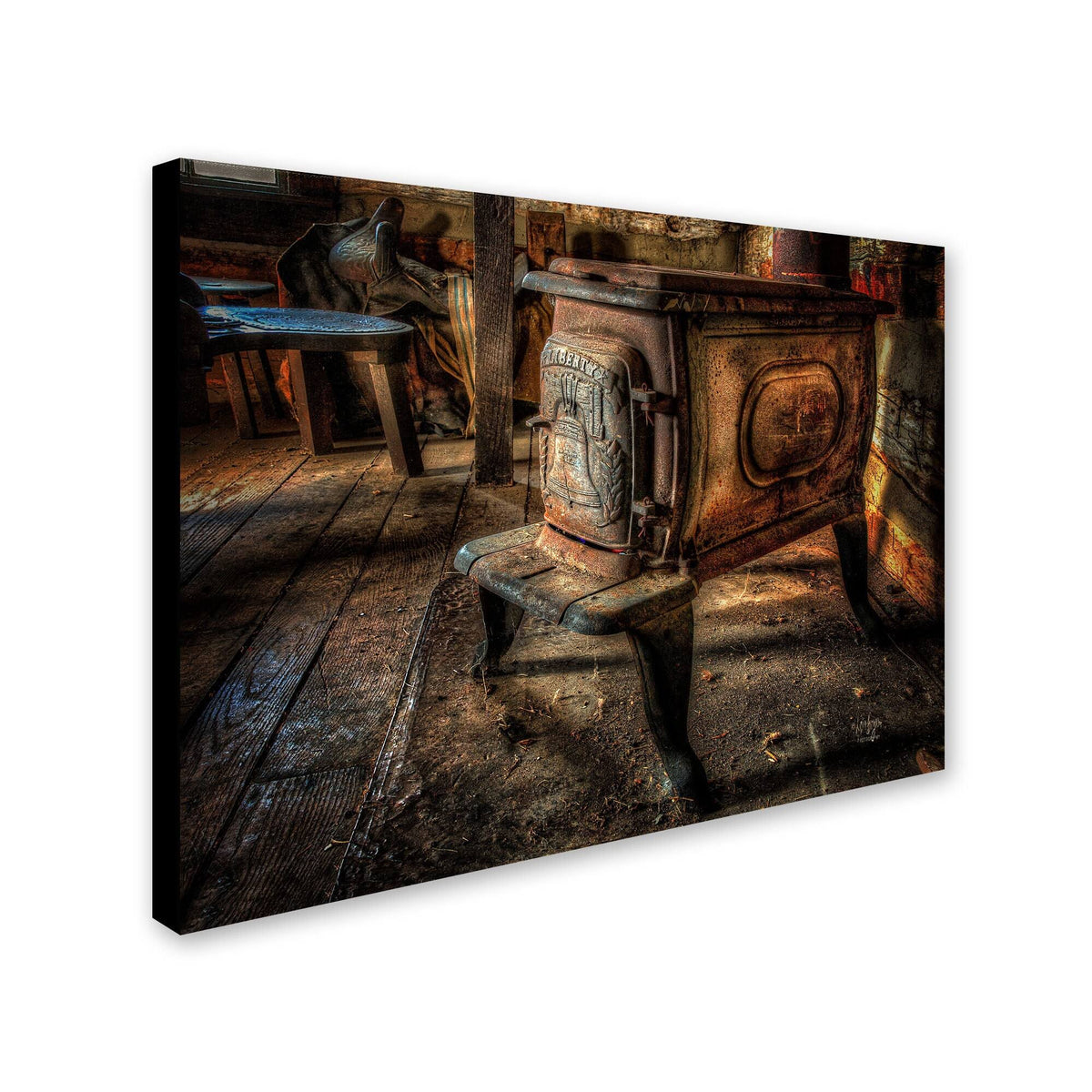 Liberty Wood Stove Canvas Art L11923