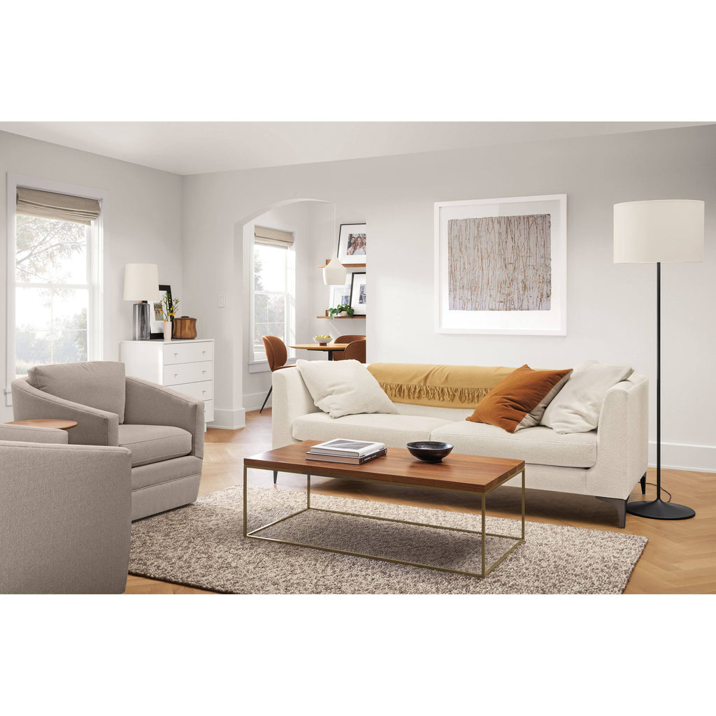 Satin Etched Tempered Glass Square Coffee Table M283129