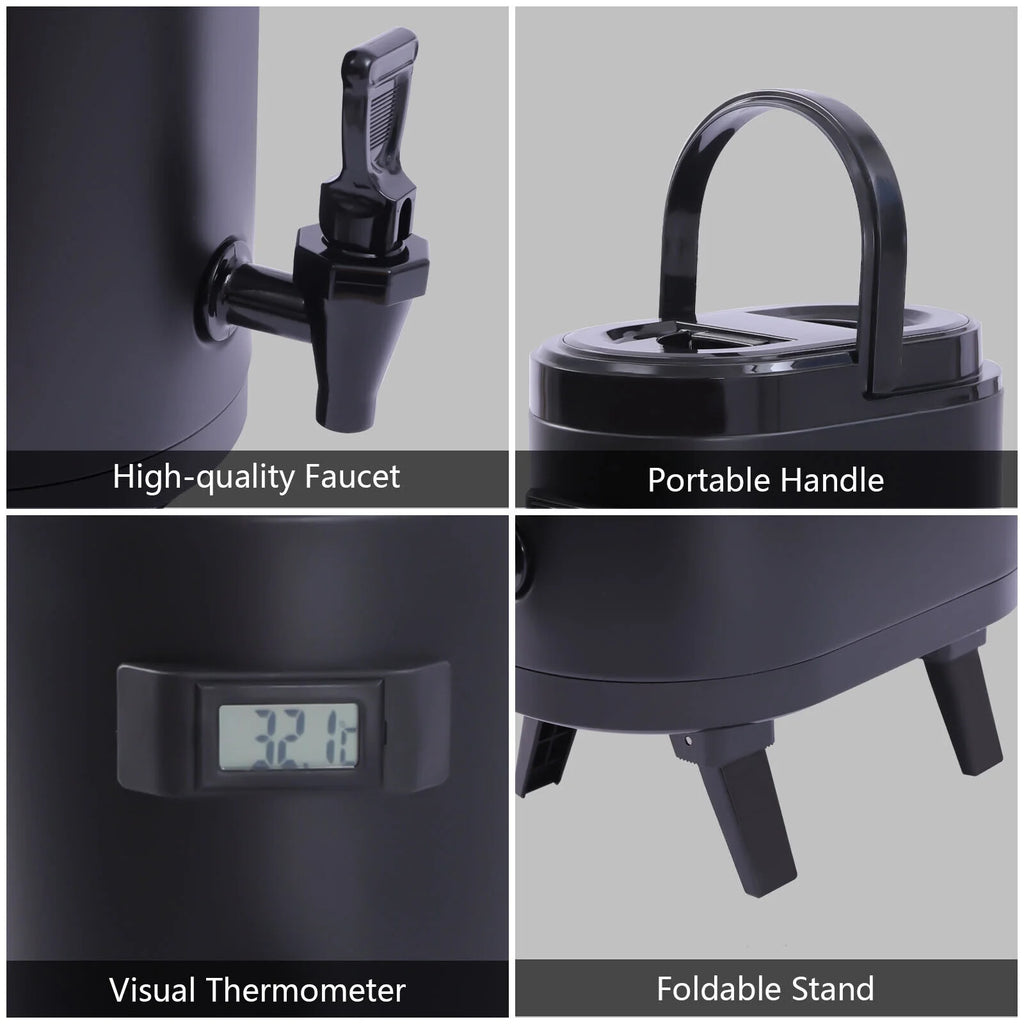 8L Insulated Beverage Dispenser with Temp Show L437411