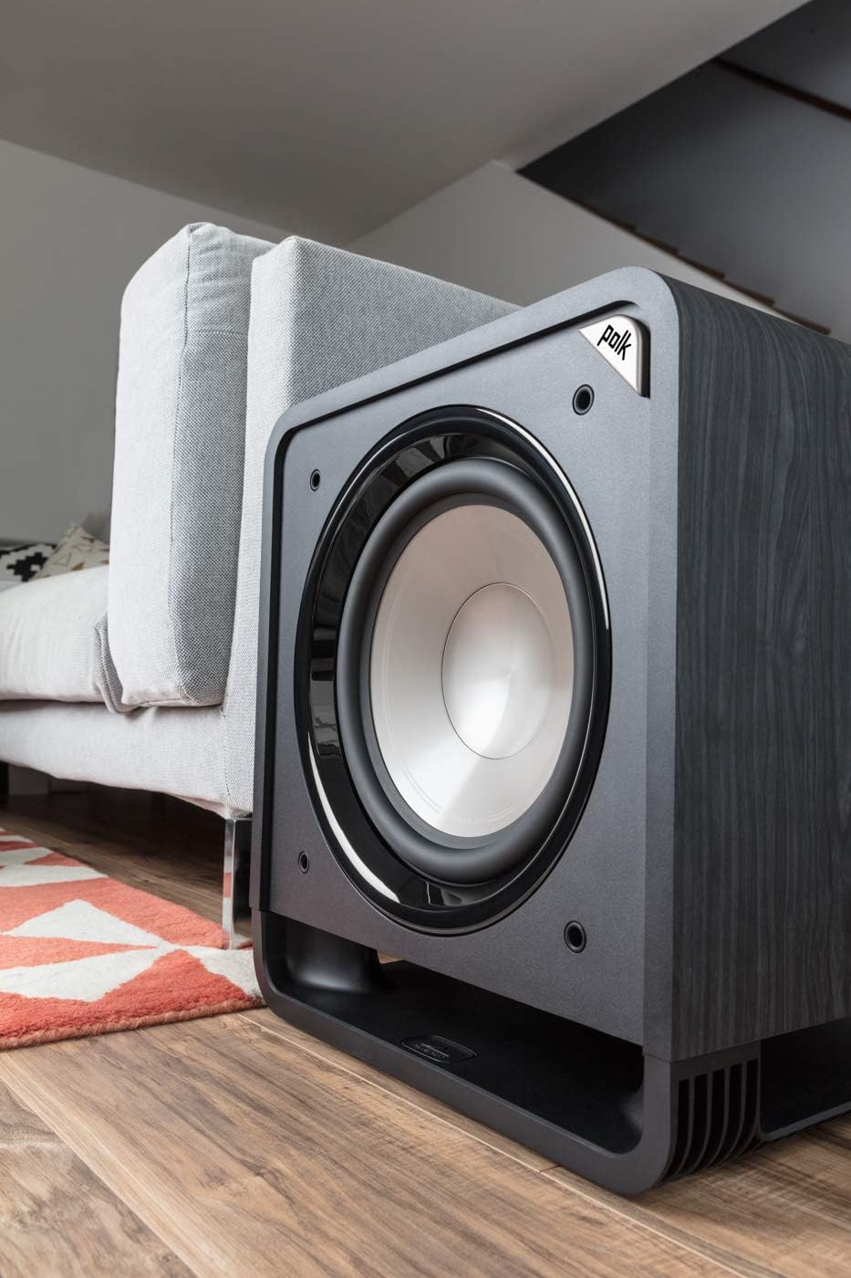 Powered Subwoofer with 12” Woofer, 400W Amp, Washed Black Walnut V379413