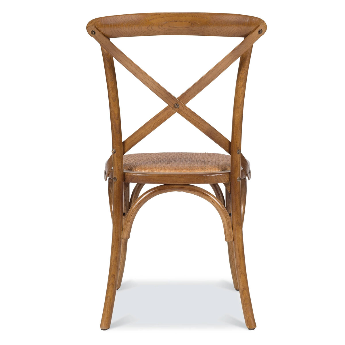 Caffe Walnut Rattan Crossback Chair (Set of 2) S1237