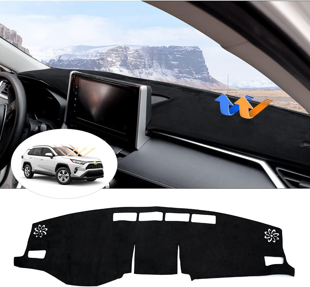 Dashboard Mat Cover for Mazda CX-5 2017-2022, Nonslip Dash Mat Protector, Pack of 2 Y117