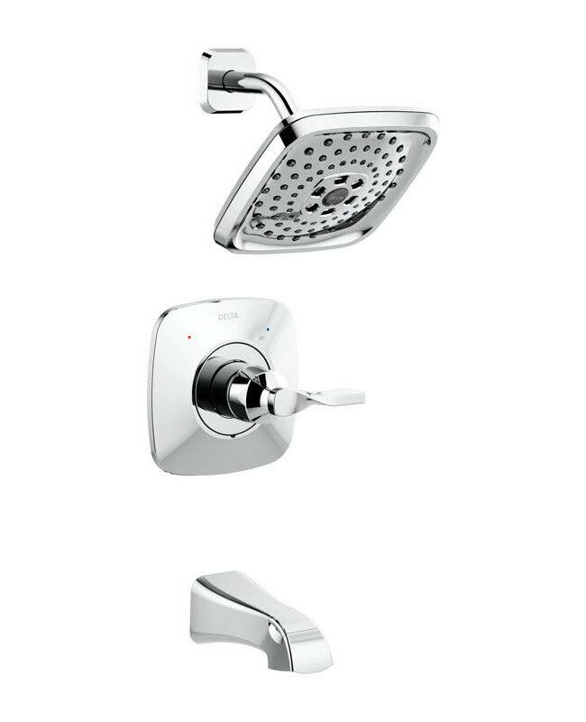 Chrome Metal Tub and Shower Faucet J786