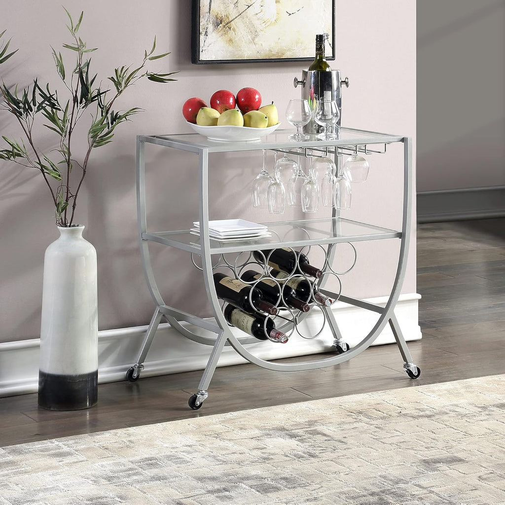 Gold Rounded Bar Cart W425