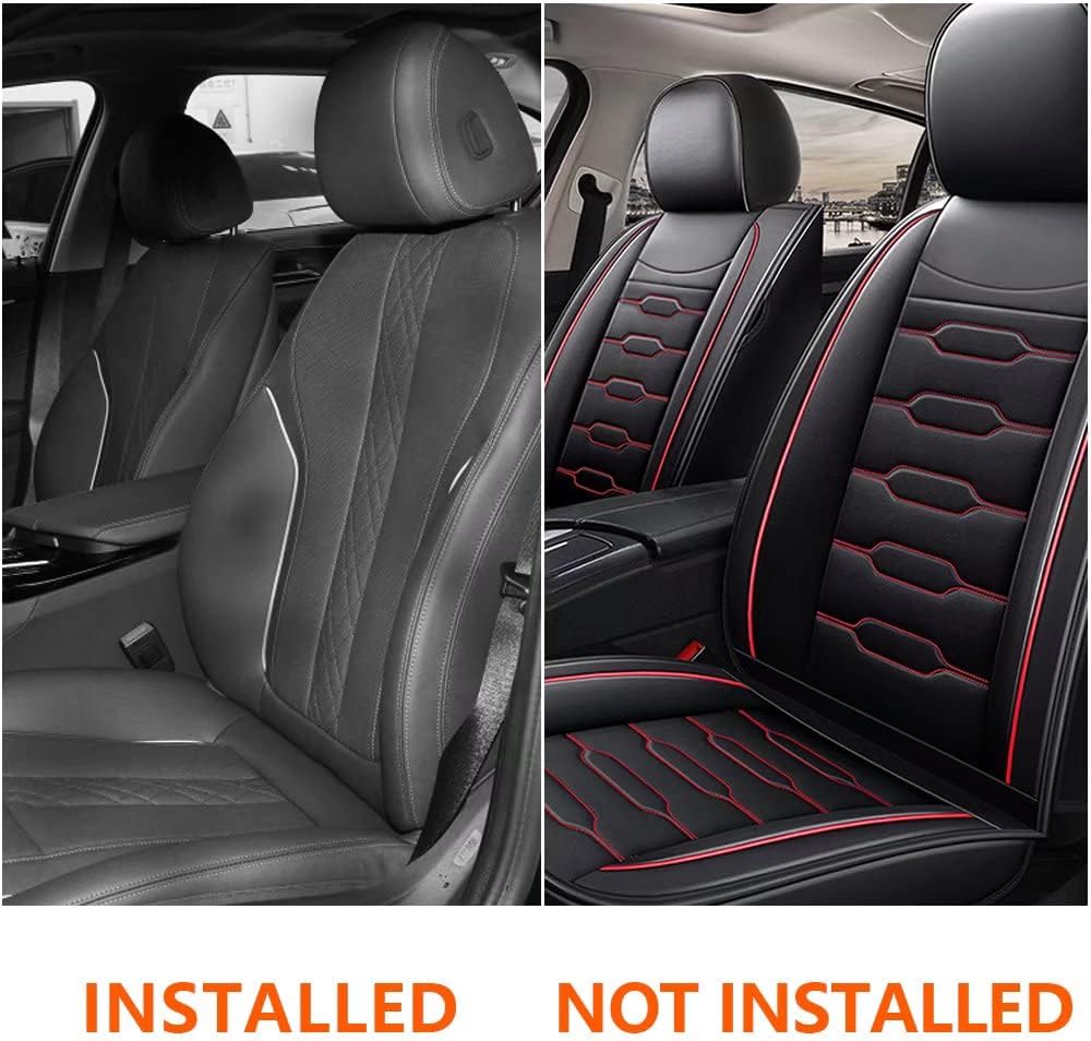 Custom Fit Faux Leather Car Seat Protector Full Set J85368