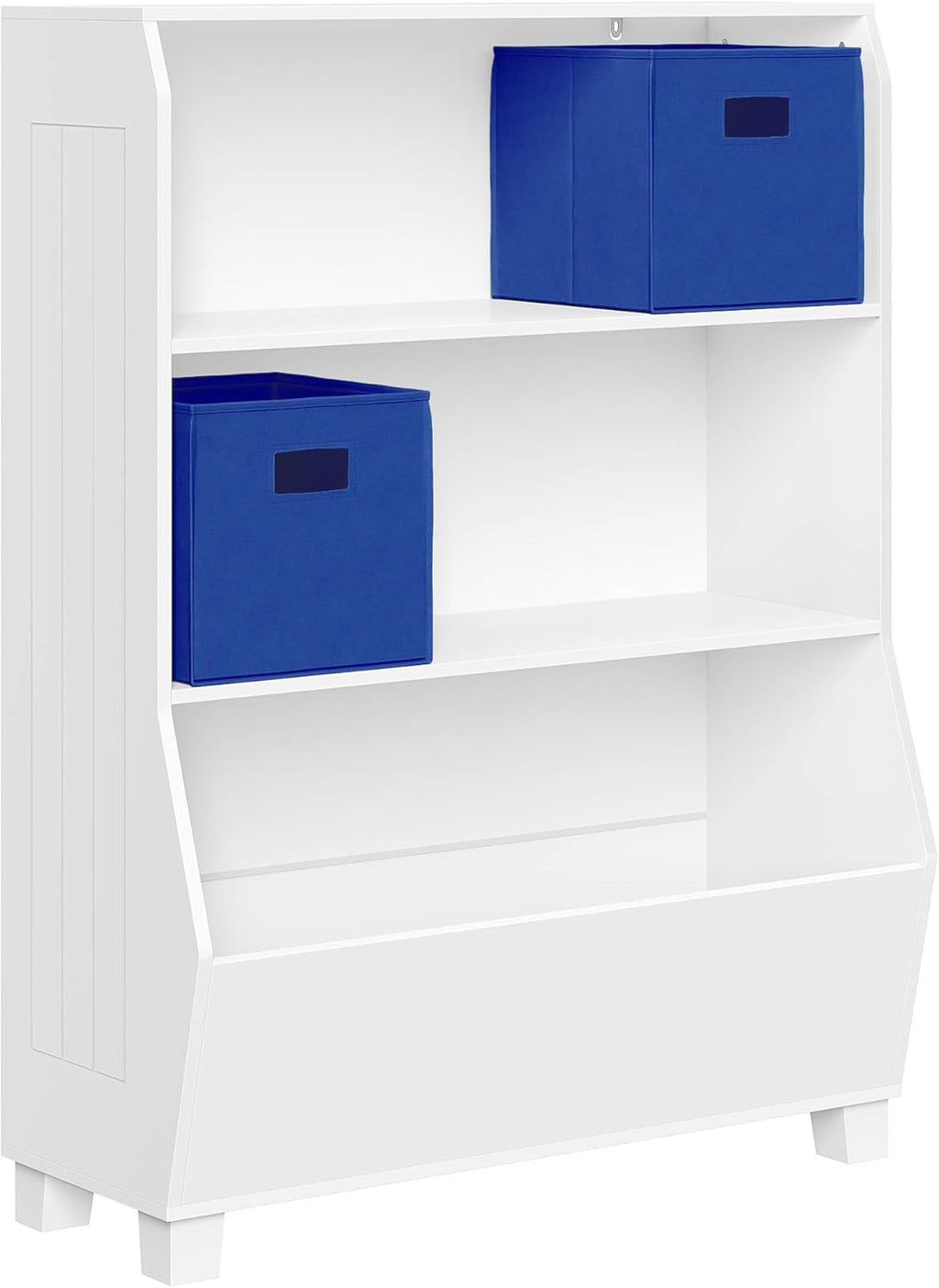 White Bookcase with Toy Organizer Y934892