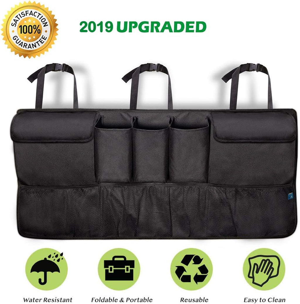 Trunk Organizer Car Storage with 5 Deep Pockets & 4 Pockets Mesh, Pack of 2 G41057