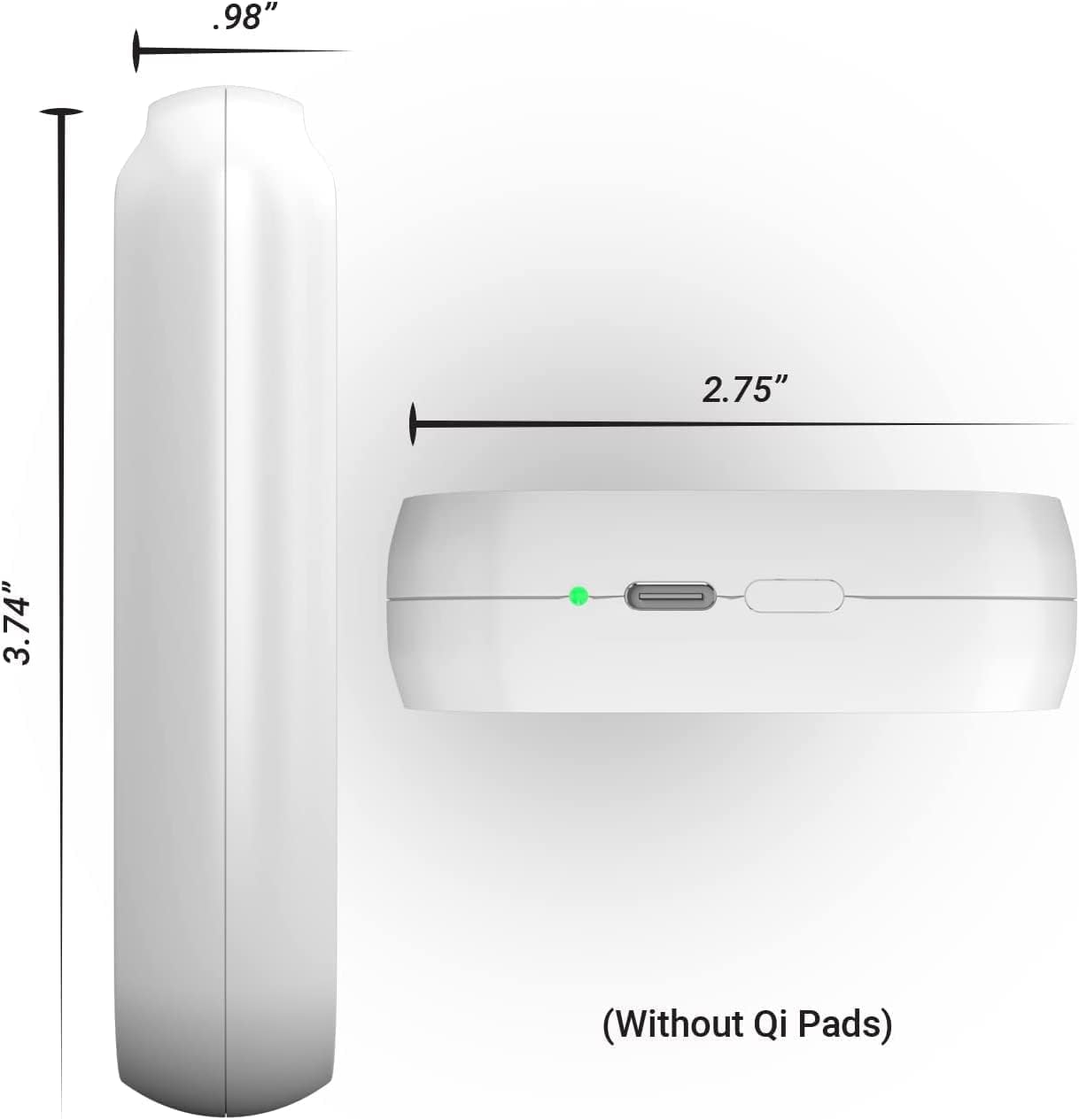 Magnetic Wireless Power Bank with USB Type-C, Pack of 2 F82272