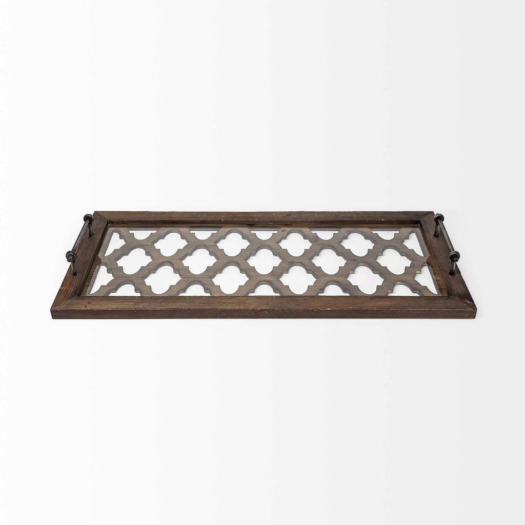 Brown Wood Tray O666