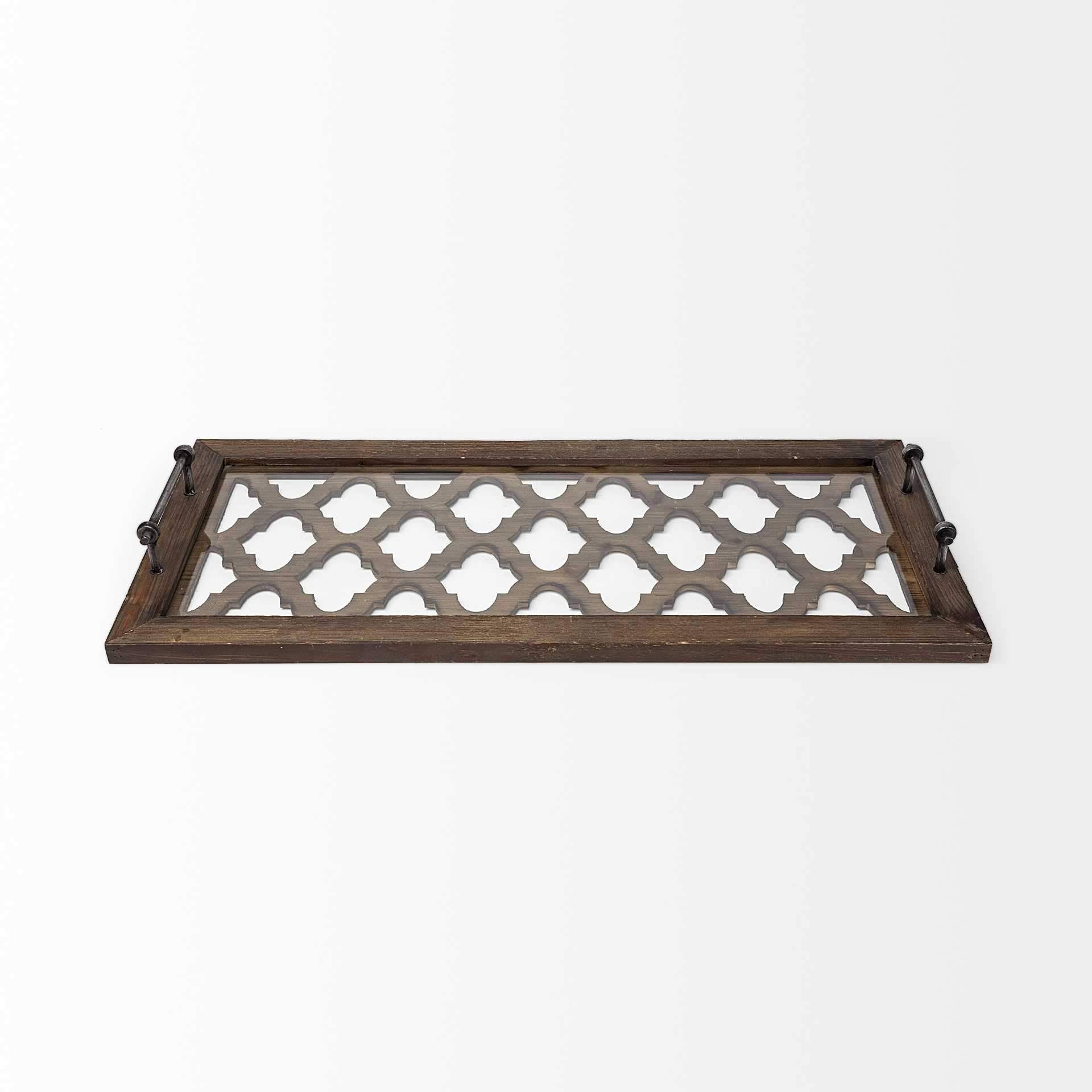 Brown Wood Tray O666