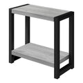 Two Tier End Table in Grey/Black T9174