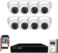 8 Channel 4K NVR 5MP H.265 IP Surveillance Security Camera System with 8-Piece Super HD 1920P Weatherproof Dome Cameras H5571