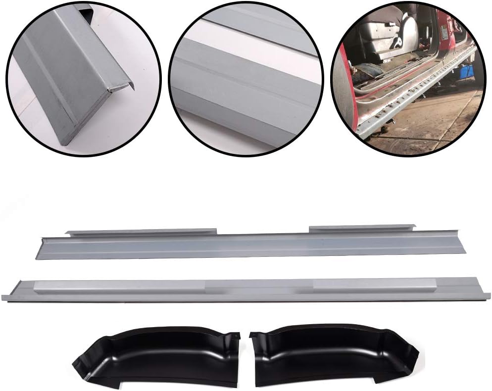Rocker Panels Protector and Cab Corners Kit Compatible with 2001-2007 Chevy Silverado Crew Cab 4 Door GMC Sierra Crew Cab Replacement 1 Pair L991794