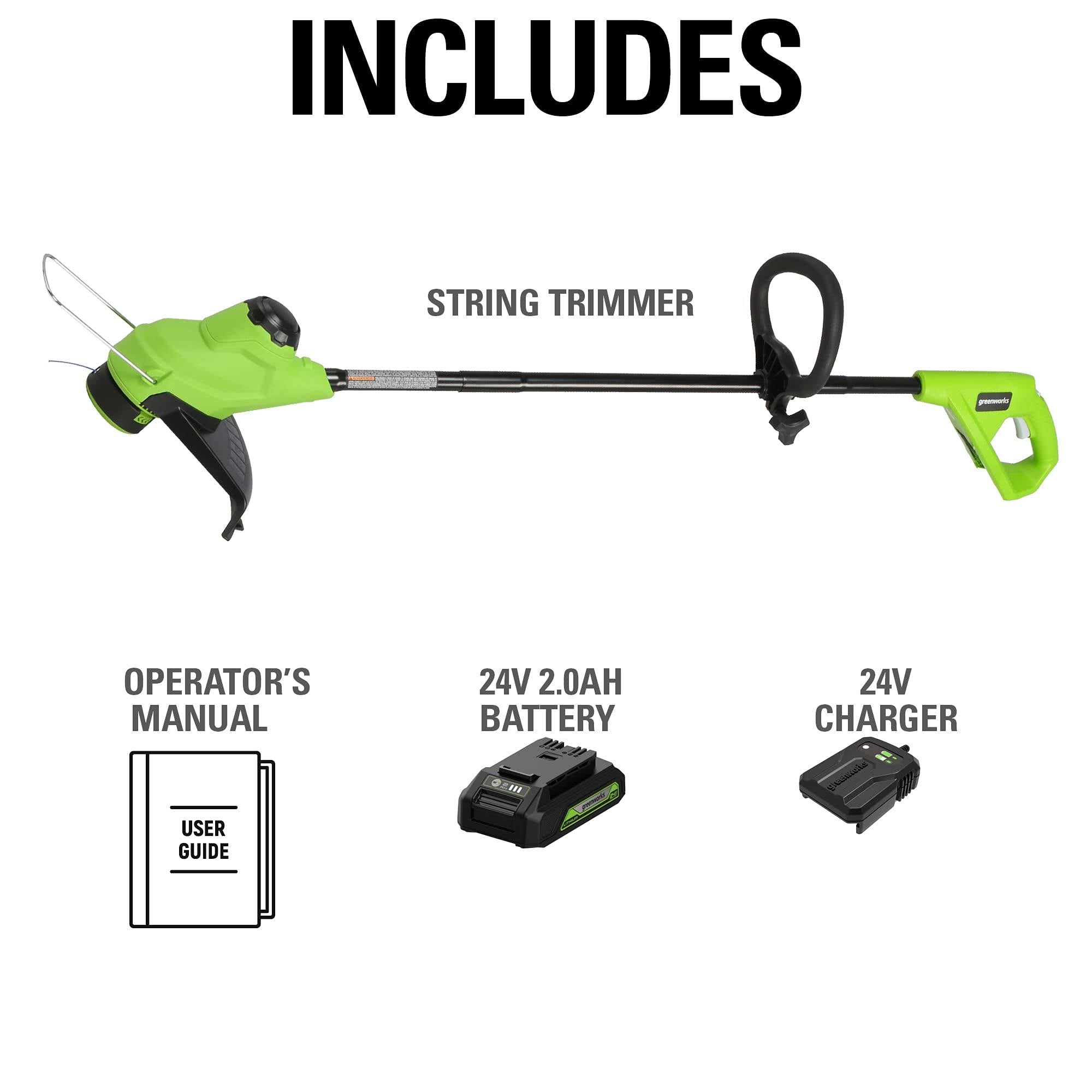 24V 10 inch TorqDrive String Trimmer with 2Ah USB Battery and Charger B91658