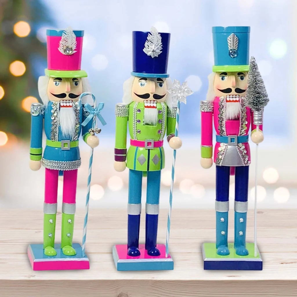 15 Inch Colorful Wooden Nutcracker Soldier Doll Figurine T5225