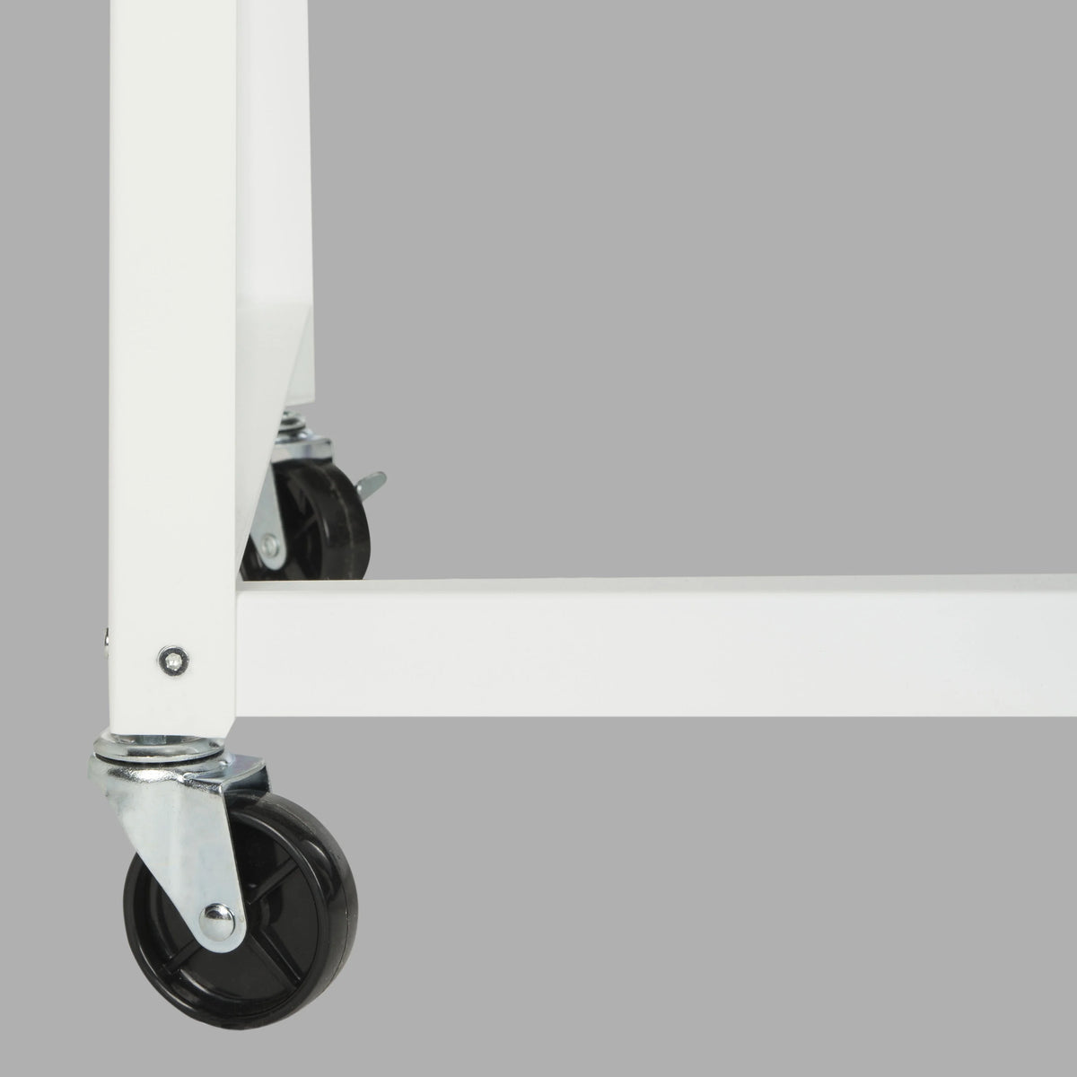White Writing Desk with Casters A949243