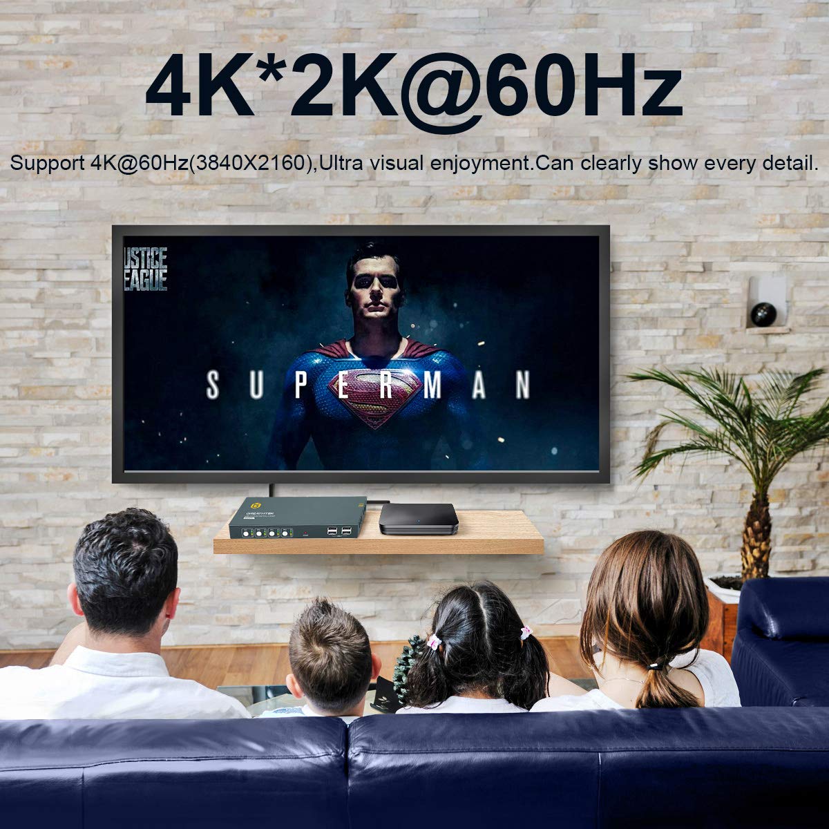 KVM Switch HDMI 4 Port 4K@60Hz 4USB 2.0 S699748