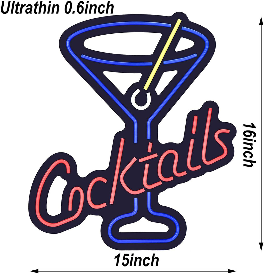 Ultrathin LED Neon Sign Art Wall Lights (Cocktails Cup) X120