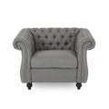 Dark Gray Velvet Club Chair C4521