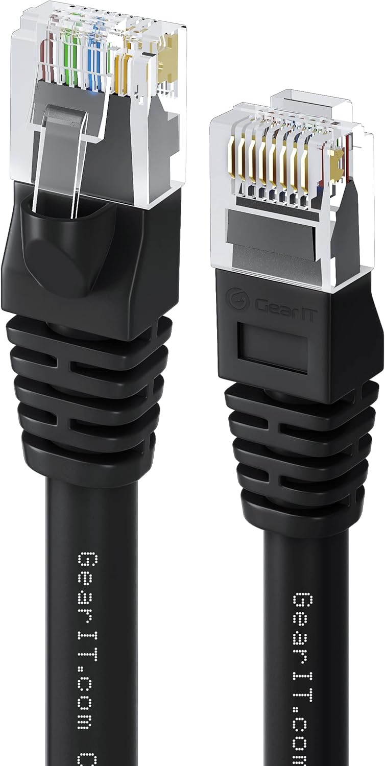 Cat6 Ethernet Cable 1 ft 50-Pack Black R2527