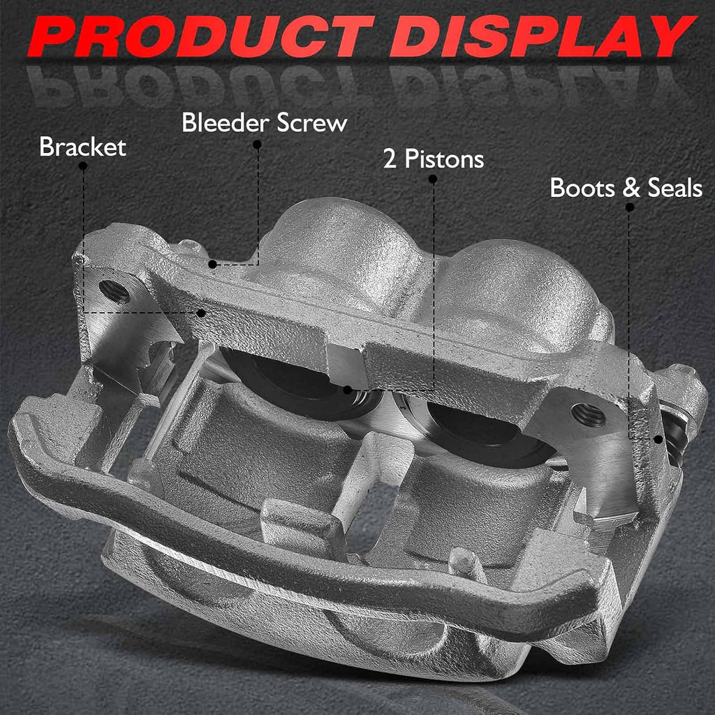 Set of 2 Front Brake Caliper Assembly for Ford F-150 2009-2014 C7327