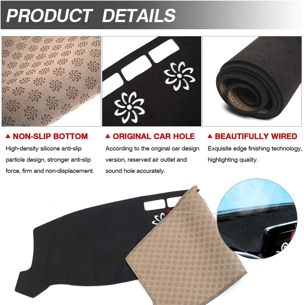 Dashboard Mat Cover for Mazda CX-5 2017-2022, Nonslip Dash Mat Protector, Pack of 2 Y117