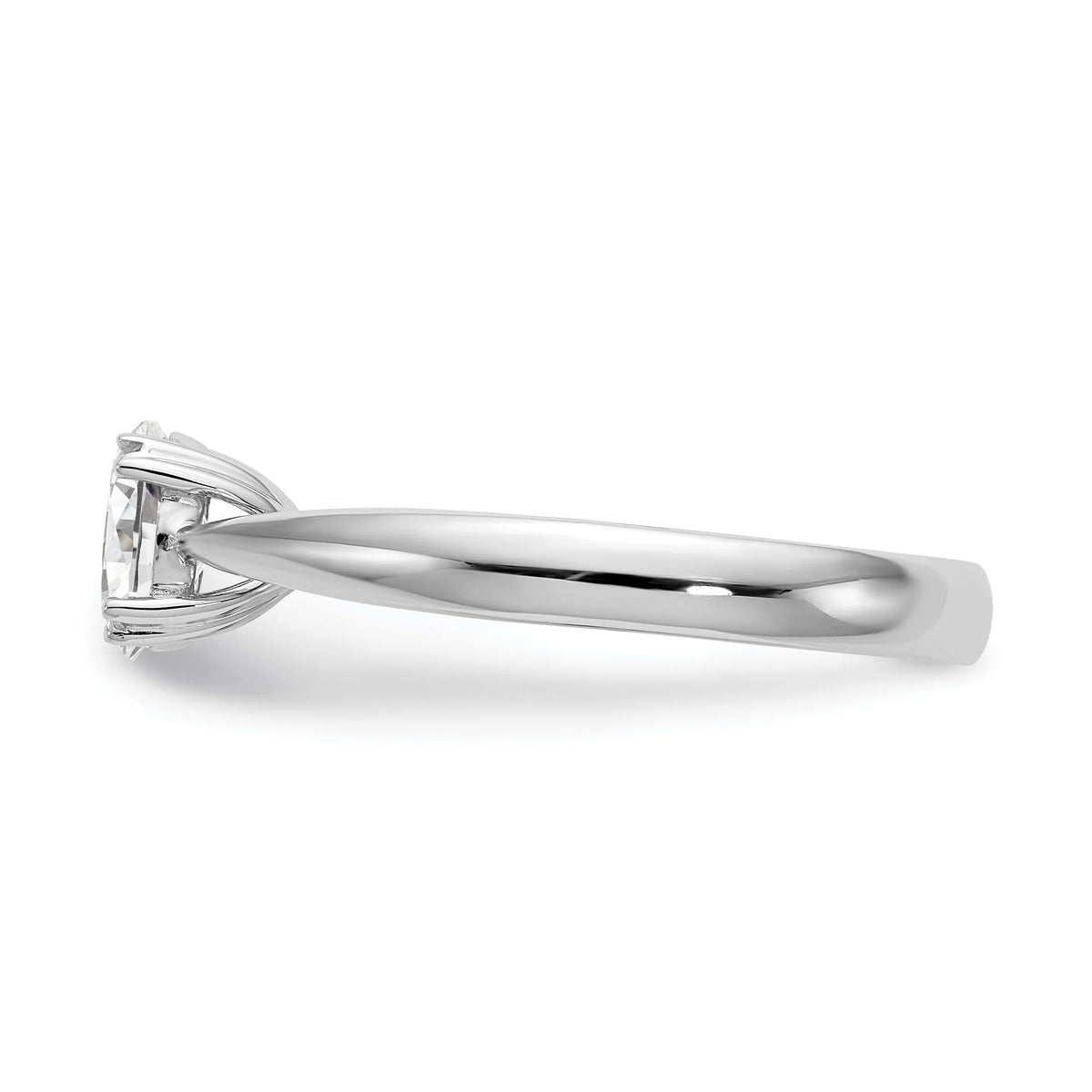 0.50ct CZ Solid 14K White Gold Oval Solitaire Engagement Ring I77103