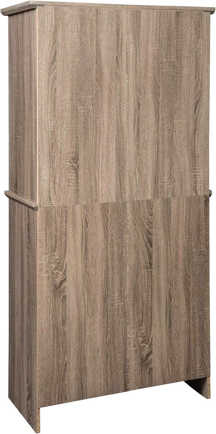 Rustic Farmhouse Accent Cabinet with Adjustable Shelves, Gray W512