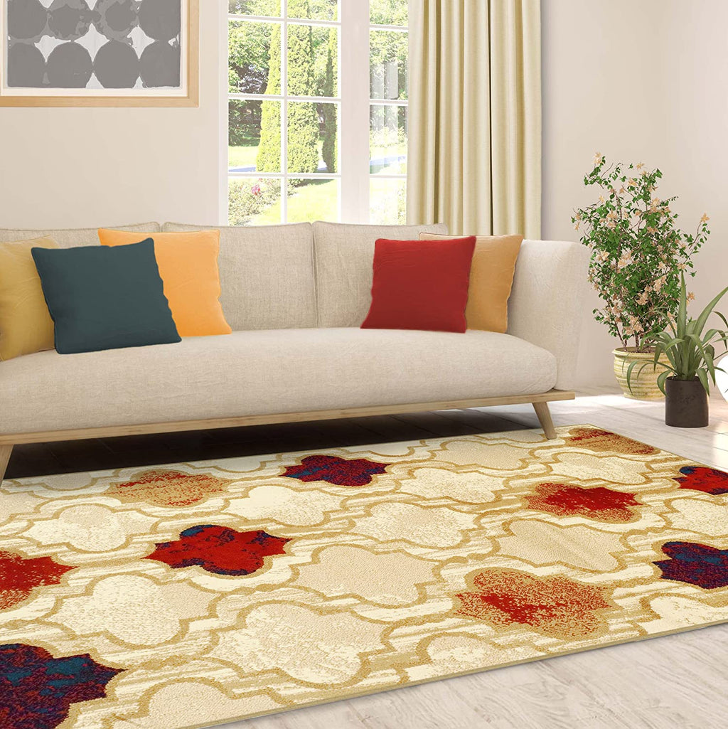 Beige 8' X 10' Indoor Area Rug With Jute Backing J205