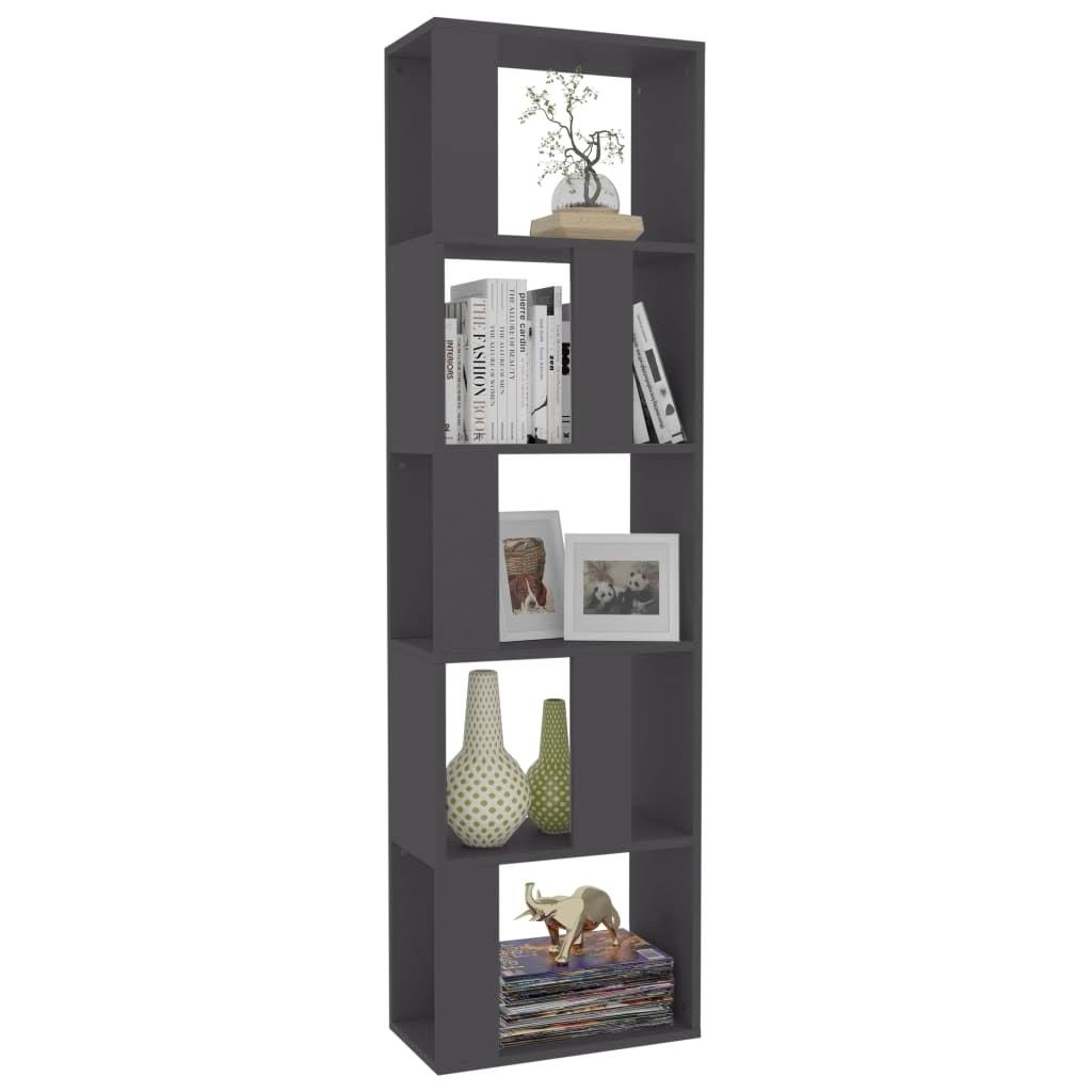 Gray Book Cabinet Room Divider Chipboard Z9020