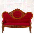 Walnut Wood Dollhouse Mini Sofa Z2245