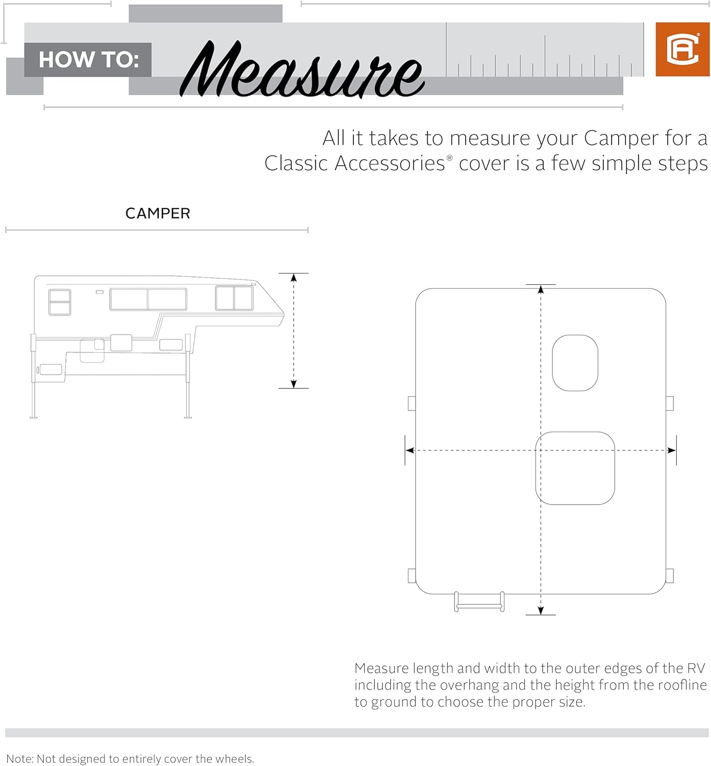 Deluxe Camper Cover, Fits 6' - 8' Campers Y255