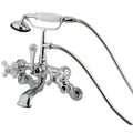 Vintage Wall Mount Clawfoot Tub Filler with Hand Shower O81504