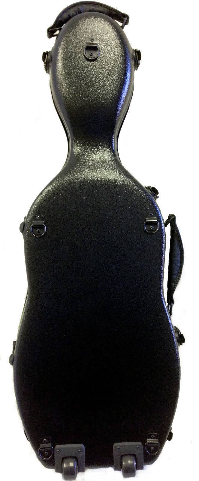 Black Fiberglass Viola Case with Wheels X688